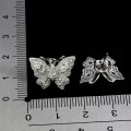 Srebrne eleganckie delikatne kolczyki cyrkonie 925 motyl 4