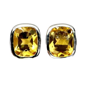 925 Srebrne eleganckie zjawiskowe kolczyki naturalne cytryny 4