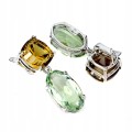 925 Piękne kolczyki naturalne okazałe zielone prasiolity cytryny 53.5ct 4