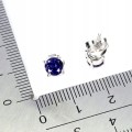 925 Piękne srebrne eleganckie delikatne kolczyki natural iolity kordieryt 4