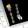 925 Kolczyki delikatne eleganckie naturalne cytryny szafiry Songea 4