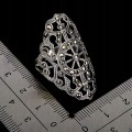 925 Pierścionek zjawiskowy srebrny elegancki naturalne markazyty r 15