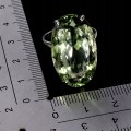 925 Pierścionek srebrny naturalny 25ct prasiolit jak zielony ametyst r 16