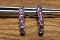 925 Srebrne eleganckie delikatne kolczyki naturalne granaty rodolity 4