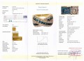 Pierścionek złoty 14k topaz diament r13 certyfikat