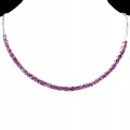 Zjawiskowy elegancki srebrny 925 naszyjnik naturalne rodolity granaty