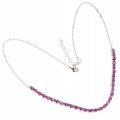 Zjawiskowy elegancki srebrny 925 naszyjnik naturalne rodolity granaty