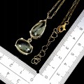 Zjawiskowy elegancki srebrny 925 naszyjnik naturalne duże prasiolity