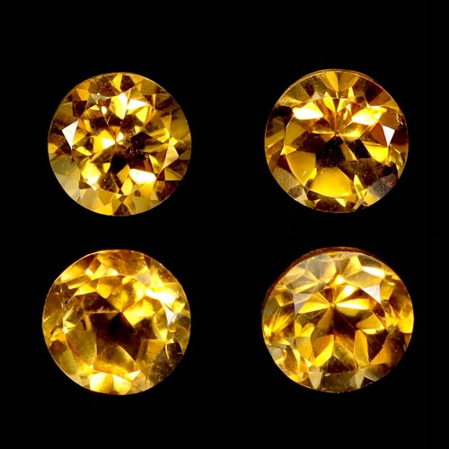 Cytryny kamienie naturalne 3.69 ct 4 sztuki