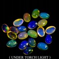 Opale ogniste 4.85ct kamienie naturalne 18 sztuk