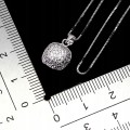 925 Delikatny piękny elegancki naszyjnik naturalny Sky Blue topaz cyrkonie
