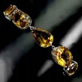 Elegancka zjawiskowa bransoletka naturalne okazałe cytryny 132ct srebrna