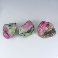 Zoisyt rubin kamienie naturalne 184.74ct zestaw 3 sztuki