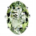 925 Pierścionek srebrny naturalny 29ct prasiolit jak zielony ametyst r 18.5