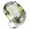 925 Pierścionek srebrny naturalny 29ct prasiolit jak zielony ametyst r 18.5