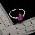 925 Delikatny elegancki pierścionek r 17 srebro naturalne rubiny Myanmar