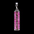 925 Delikatny elegancki wisiorek srebrny naturalne rubiny
