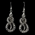 5 Srebrne zjawiskowe wiszące eleganckie kolczyki węże 925