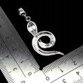 925 Wisiorek srebrny elegancki emaliowany naturalne markazyty wąż