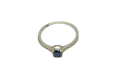 Pierścionek czarny diament 0.42ct srebrny 925 r 17