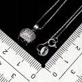 Srebrny elegancki 925 naszyjnik delikatny naturalny ognisty opal cyrkonie