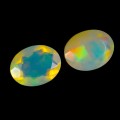 Opale ogniste kamienie naturalne 2.25 ct 2 sztuki