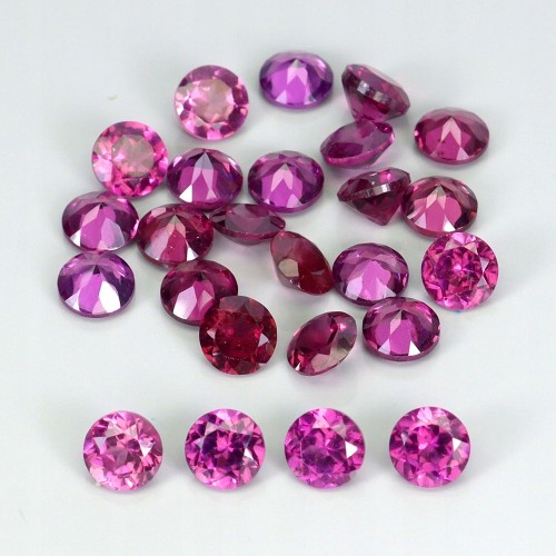 Granaty rodolity kamienie naturalne 25 sztuk 5.24 ct