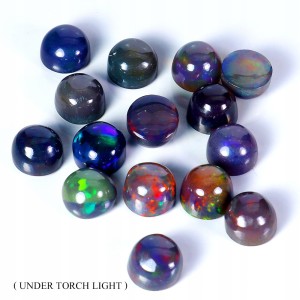 Opale czarne 6.38 ct kamienie naturalne 13 sztuk