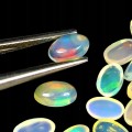 Opale ogniste 5.19 ct kamienie naturalne 34 sztuki