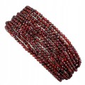 Bransoletka srebrna 925 granaty naturalne rubiny 2