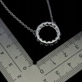 925 Naszyjnik elegancki srebrny zjawiskowy delikatny naturalne oliwiny