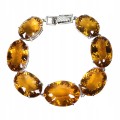Elegancka zjawiskowa bransoletka naturalne okazałe cytryny 173ct srebrna