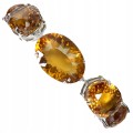 Elegancka zjawiskowa bransoletka naturalne okazałe cytryny 173ct srebrna