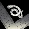 925 Srebrny wisiorek elegancki naturalne markazyty wąż