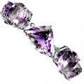 Elegancka zjawiskowa bransoletka naturalne okazałe ametryny 151ct srebrna