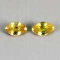 Szafiry żółte kamienie naturalne 0.45 ct 2 sztuki