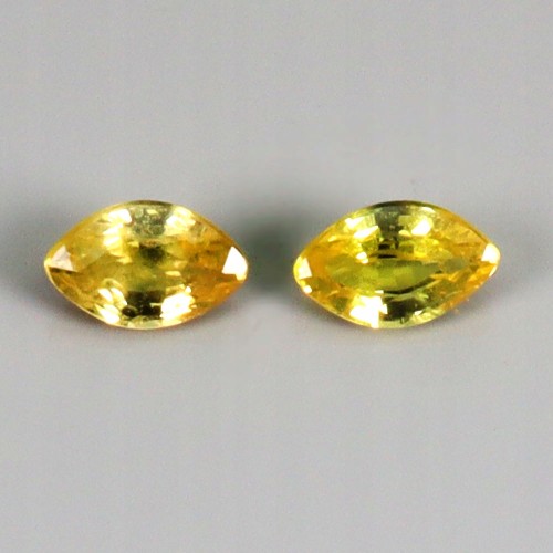 Szafiry żółte kamienie naturalne 0.45 ct 2 sztuki