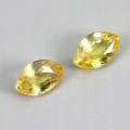 Szafiry żółte kamienie naturalne 0.45 ct 2 sztuki