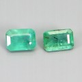Szmaragdy kamienie naturalne 1.05 ct 2 sztuki