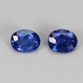 Szafiry niebieskie Madagaskar kamienie naturalne 0.94 ct 2 sztuki