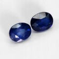 Szafiry niebieskie Madagaskar kamienie naturalne 0.9 ct 2 sztuki