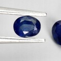 Szafiry niebieskie Madagaskar kamienie naturalne 0.9 ct 2 sztuki