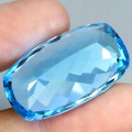 Swiss blue topaz duży kamień naturalny 30.54 ct