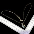 925 Piękny srebrny zjawiskowy elegancki naszyjnik naturalny Sky Blue topaz