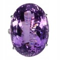Zjawiskowy elegancki pierścionek naturalny ogromny 53 ct ametyst r 15 925
