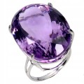Zjawiskowy elegancki pierścionek naturalny ogromny 53 ct ametyst r 15 925