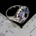 Pierścionek srebrny elegancki naturalne rodolity granaty tanzanity r 17 925