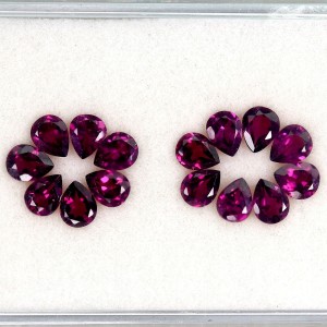 Granaty rodolity kamienie naturalne 15 sztuk 5.44 ct