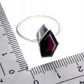 925 Pierścionek elegancki naturalny granat rodolit zjawiskowy r 14.5
