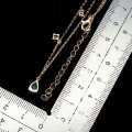 Srebrny 925 elegancki delikatny naszyjnik naturalny szmaragd cyrkonie